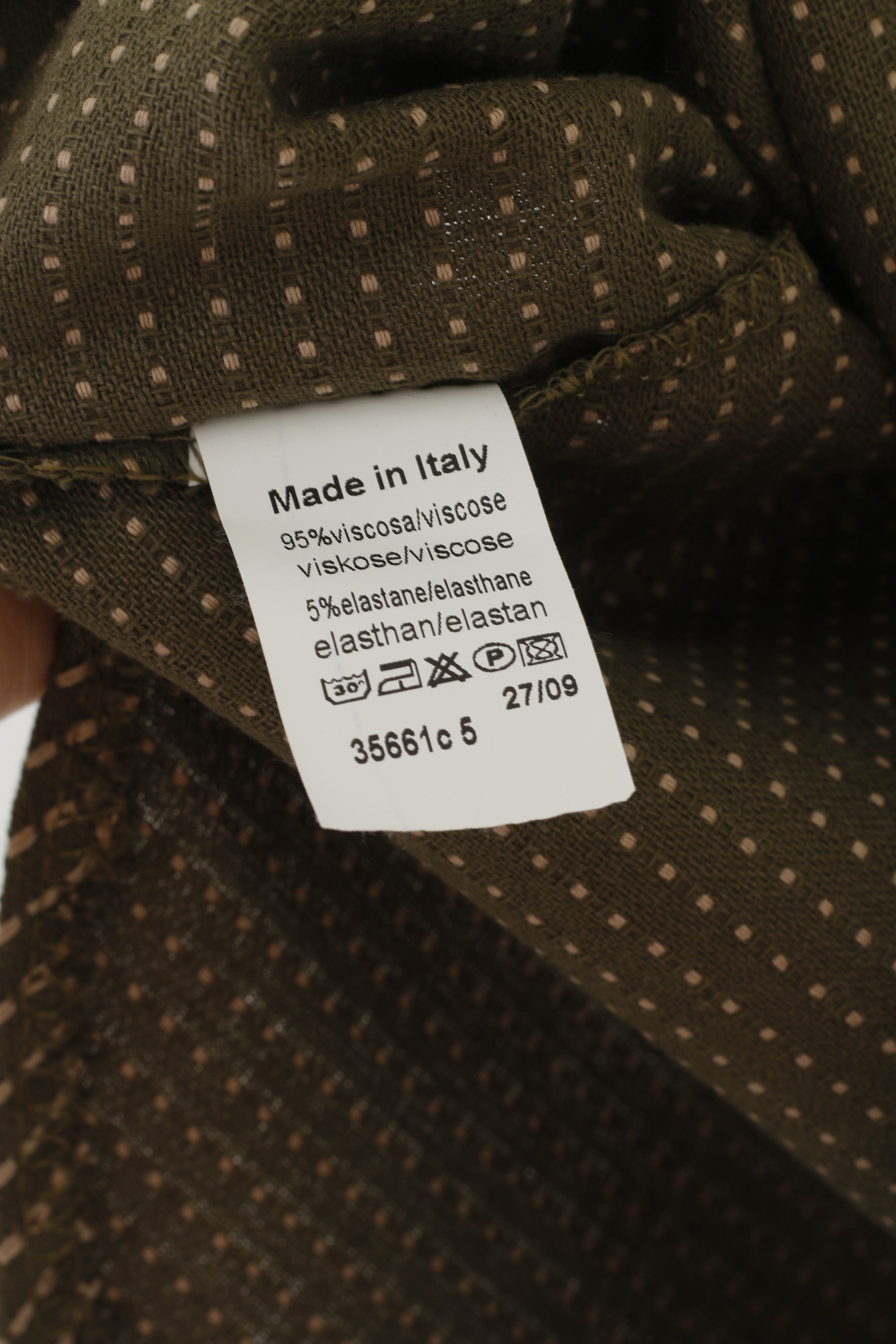 Made in Italy Women M Casual Shirt Green Gray Oversize Viscose Indi Top
