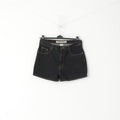 John F. Gee Femme 48 M Short Noir Jeans Coton Denim Rétro