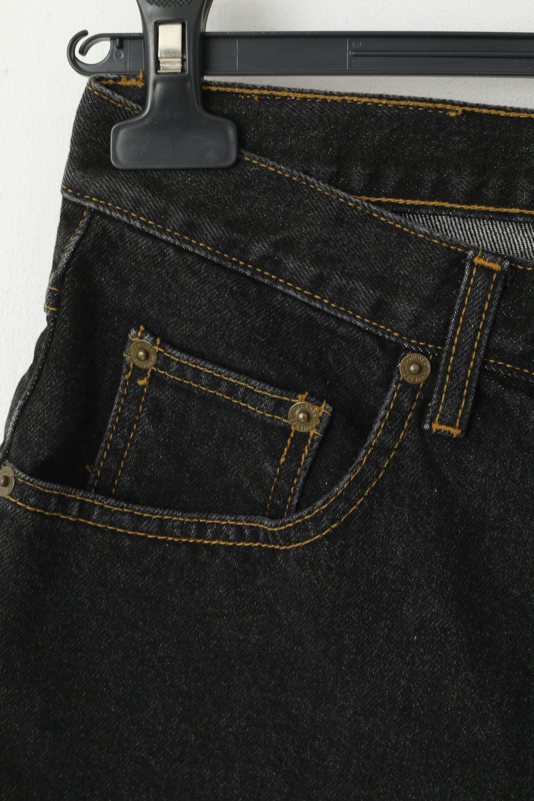 John F. Gee Women 48 M Shorts Black Jeans Cotton Denim Retro