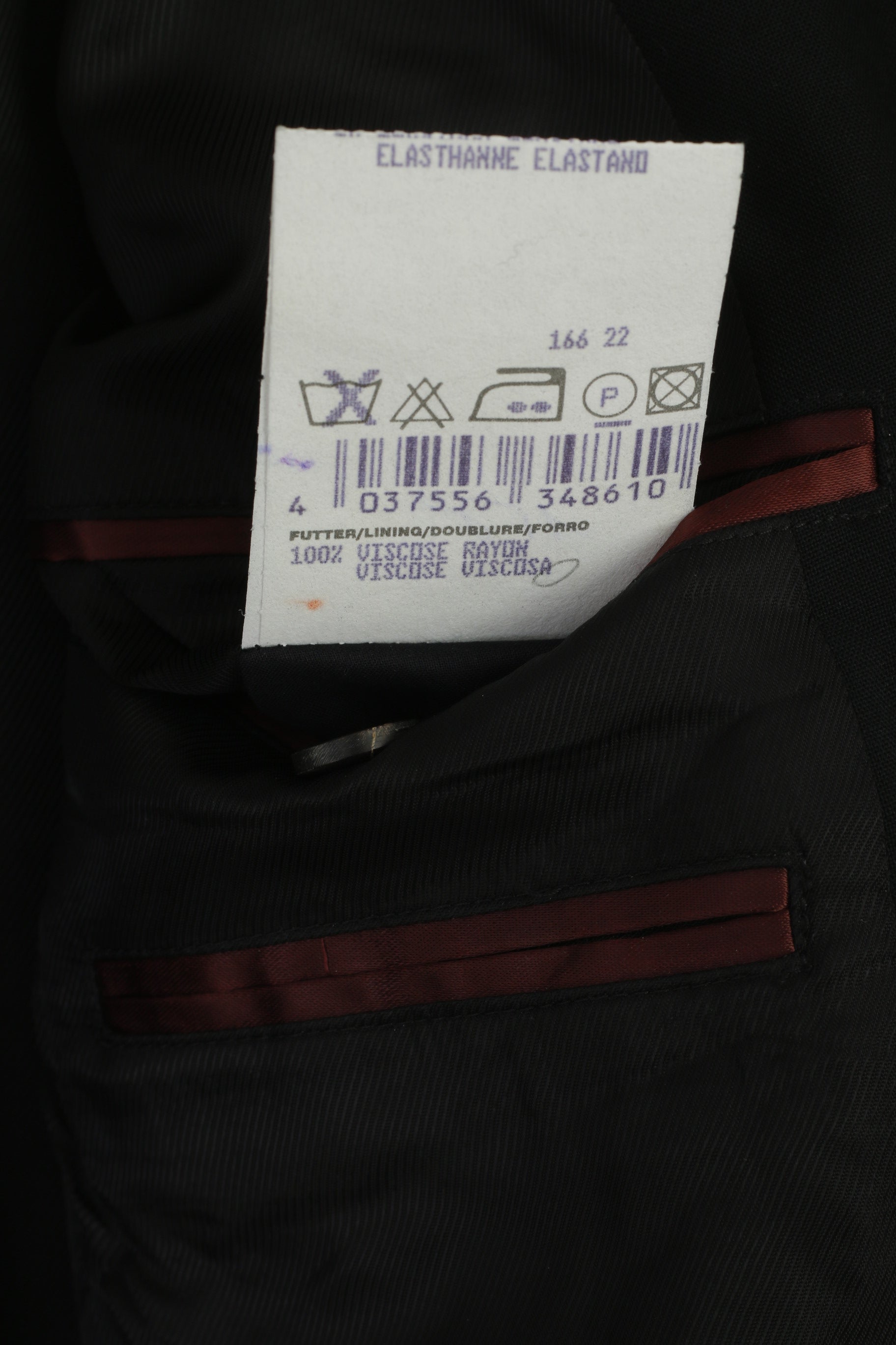 Hugo Boss Men 52 42 Blazer Black Wool Albo Hago Vintage Single Breasted Jacket