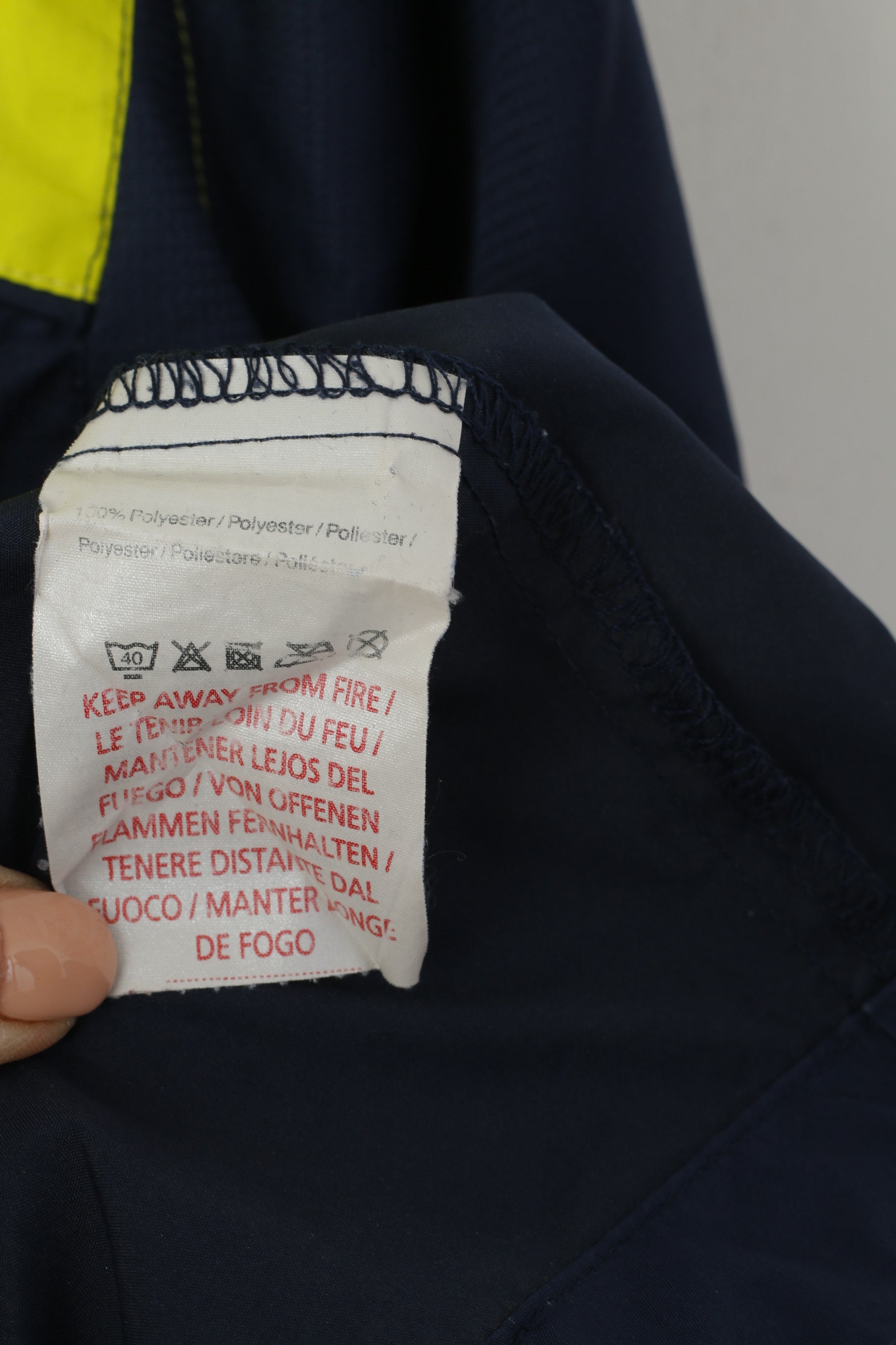 Umbro Men S Jacket Navy Yellow Sunderland Football Zip Up Sportswear Top