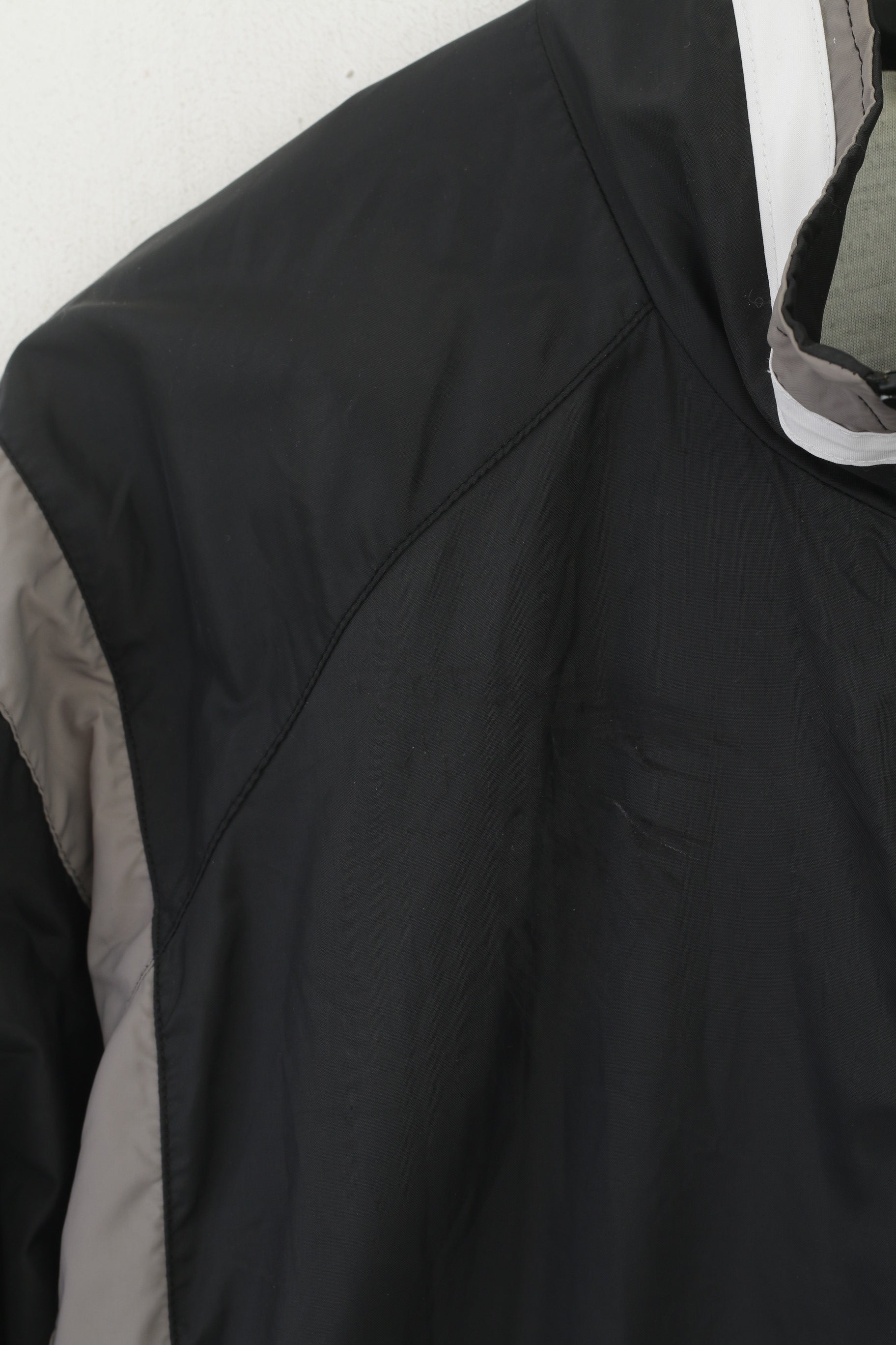 Giacca Adidas Uomo L 186 Bomber in nylon vintage nero '00 con cerniera intera