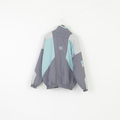 Newline Sport Design Men L Jacket Gray Green Vintage 80s Ski Chamonic Mount Blanc Top