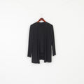 C&A Your 6th Sense Women L Shirt 2 Piece Black Shiny Party Cape Stretch Elegant Set