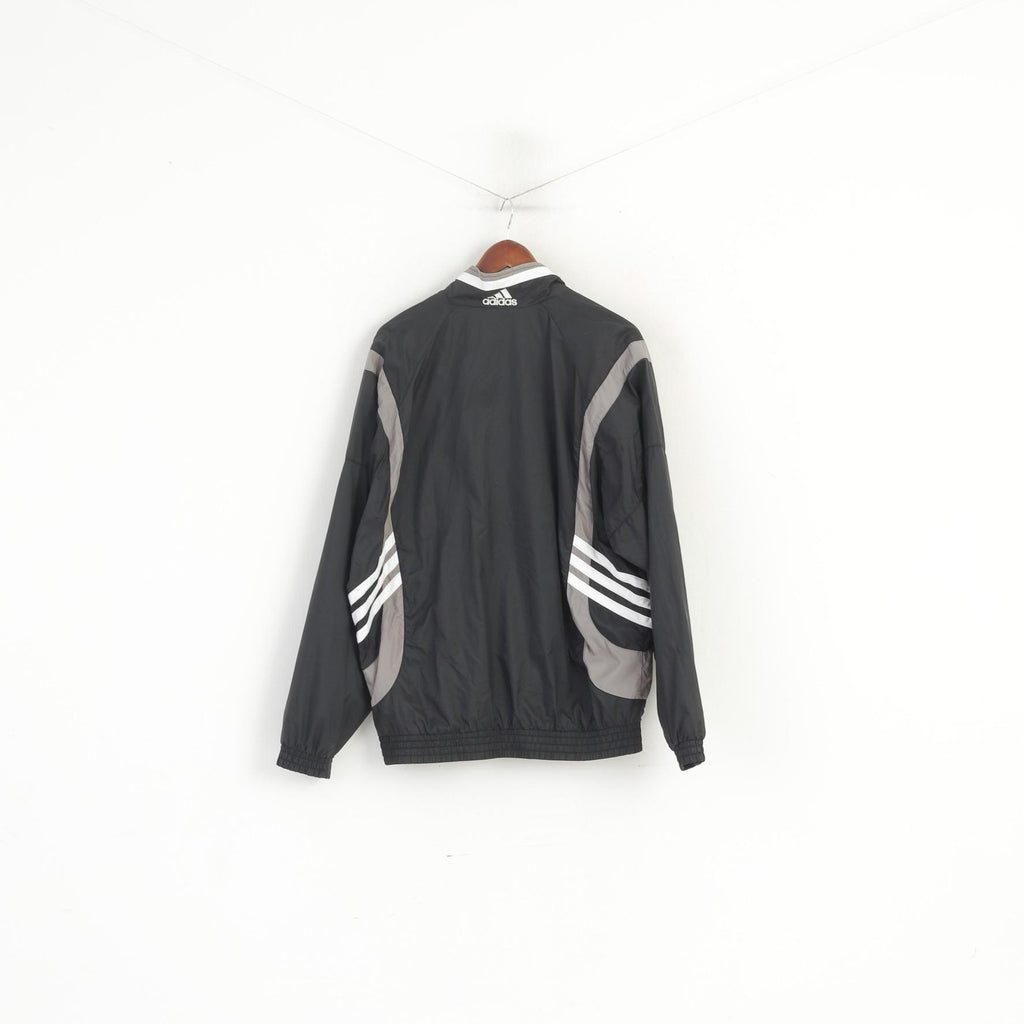 Giacca Adidas Uomo L 186 Bomber in nylon vintage nero '00 con cerniera intera
