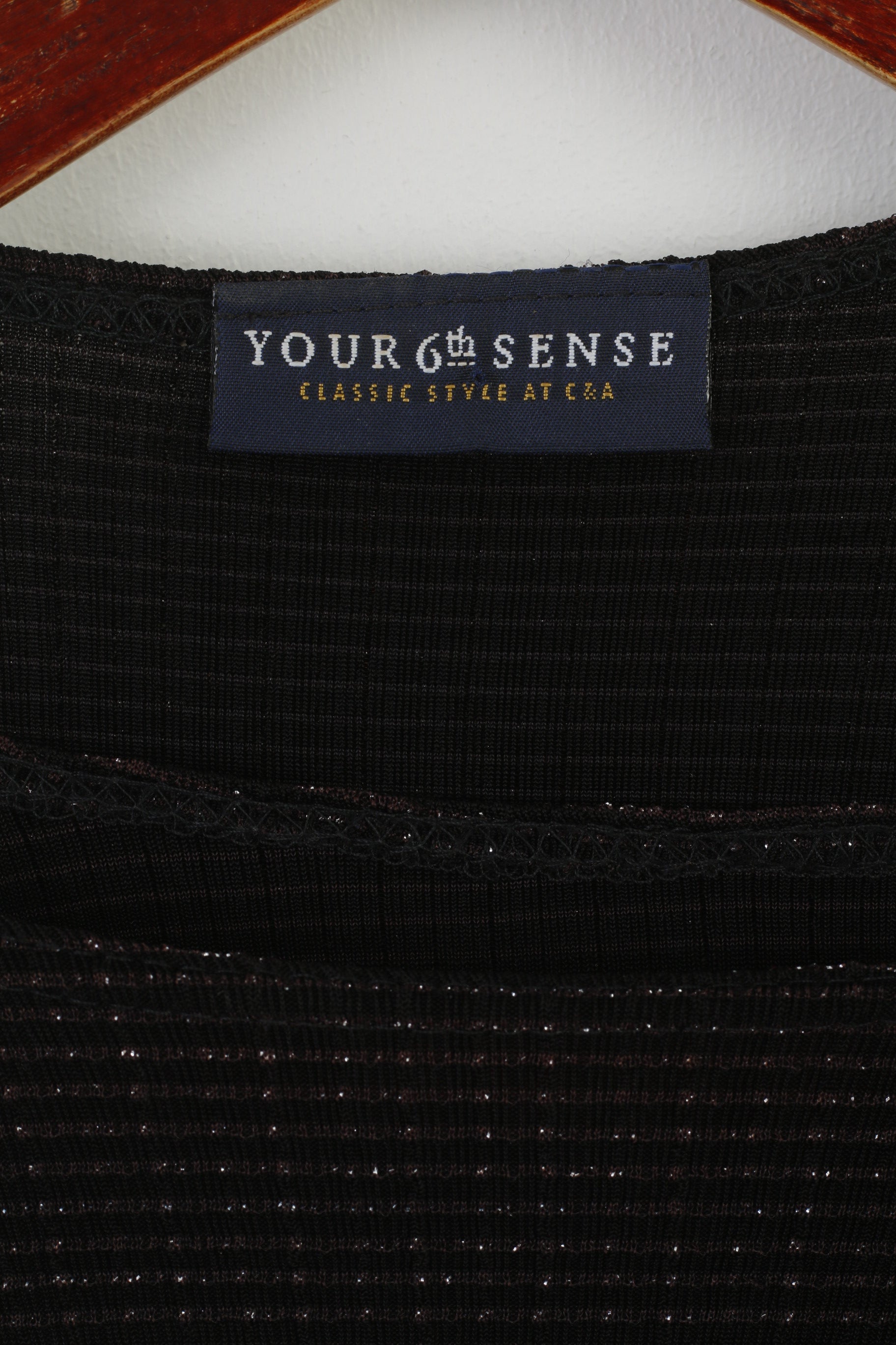 C&amp;A Your 6th Sense Ensemble 2 pièces pour femme avec cape de fête noire brillante et extensible