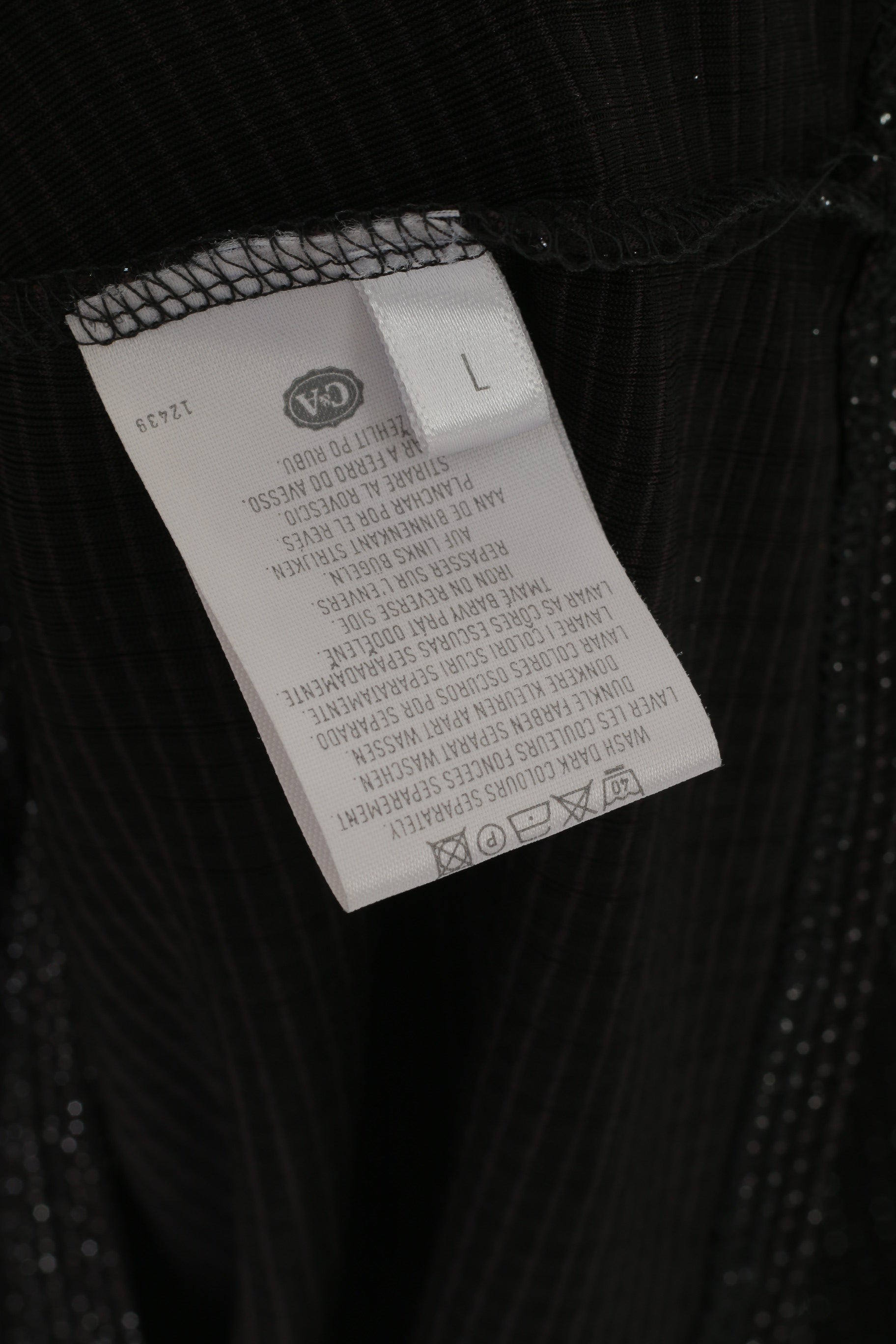 C&amp;A Your 6th Sense Ensemble 2 pièces pour femme avec cape de fête noire brillante et extensible