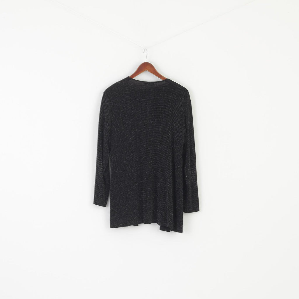 C&amp;A Your 6th Sense Ensemble 2 pièces pour femme avec cape de fête noire brillante et extensible