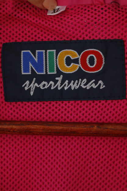 NICO Sportswear Men XL Jacket Pink Nylon Waterproof Extreme 3000mm Zip Up Top
