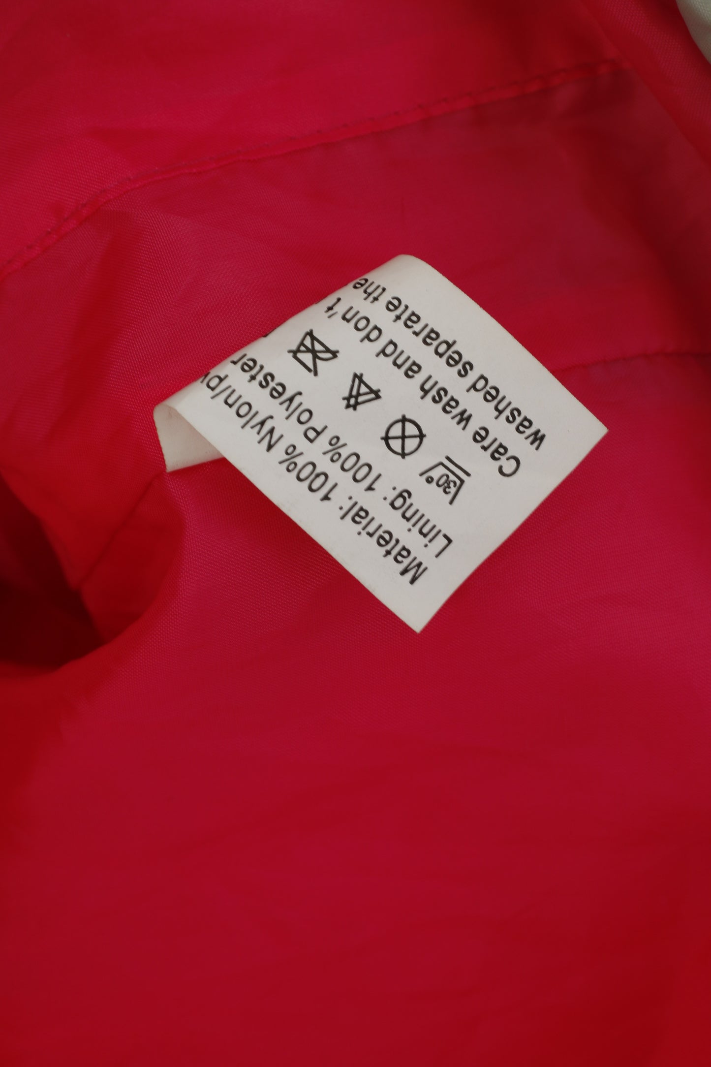 NICO Sportswear Giacca XL da uomo in nylon rosa impermeabile estrema 3000 mm con cerniera superiore
