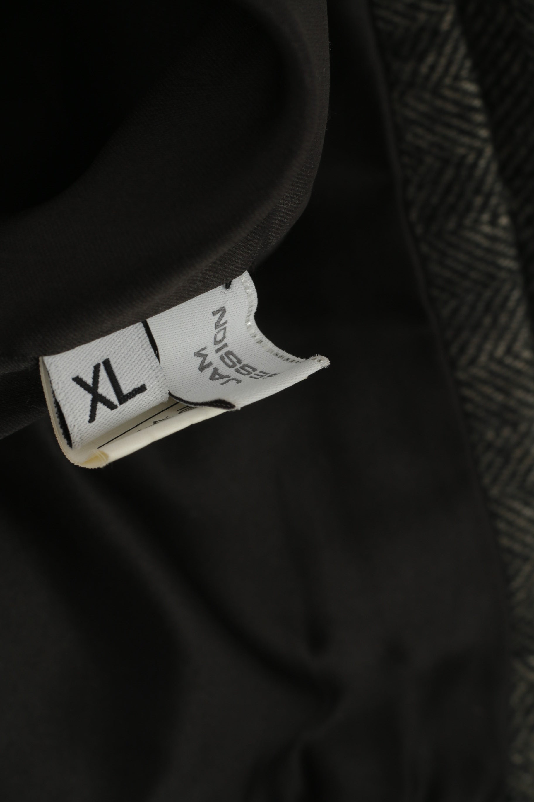 Guru Men XL Blazer Gris Laine Herringbone Jam Session Veste vintage à simple boutonnage