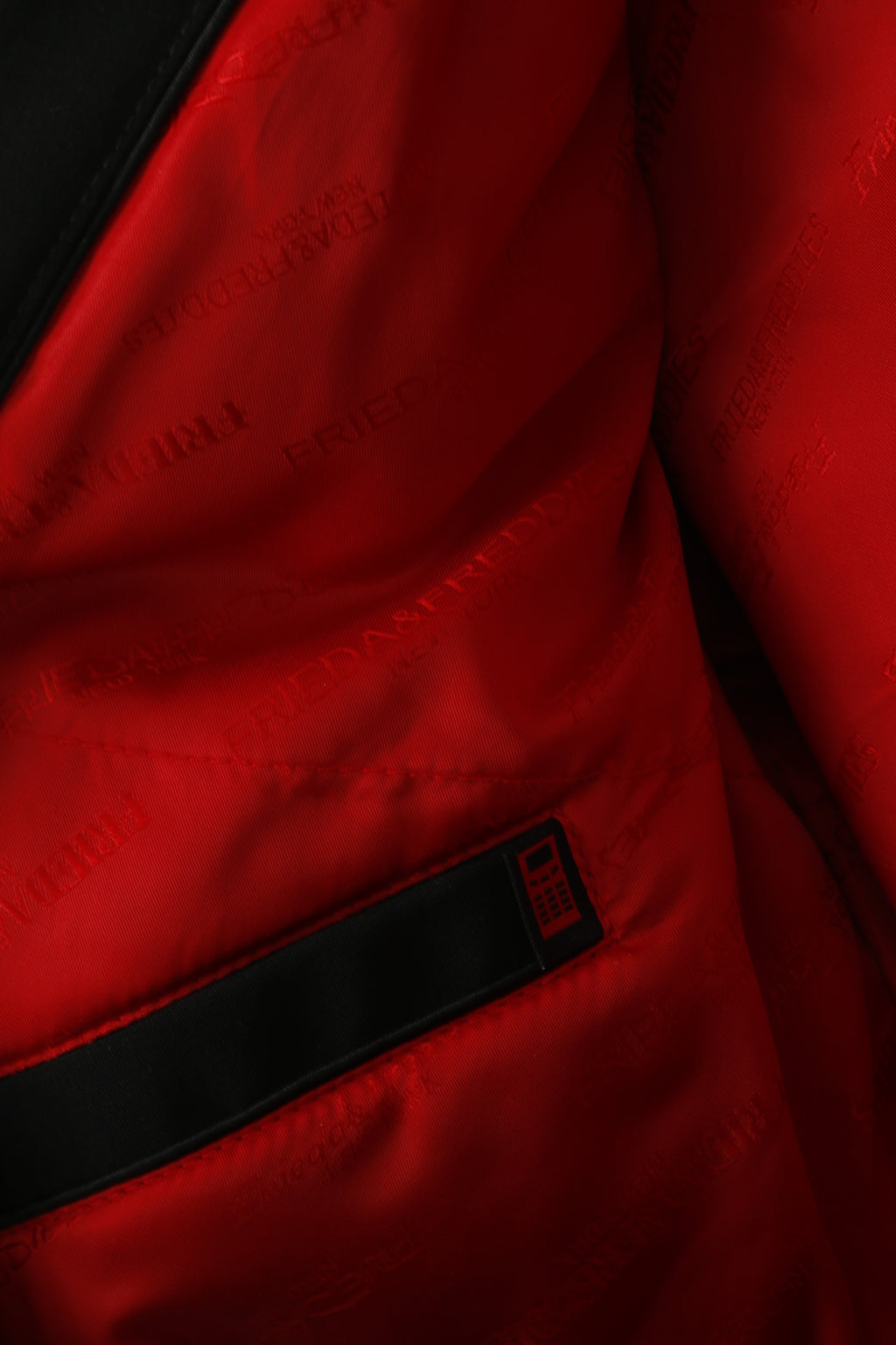 Frieda &amp; Freddies NY Giacca da donna 38 Top classico con cintura nera lucida con cerniera intera