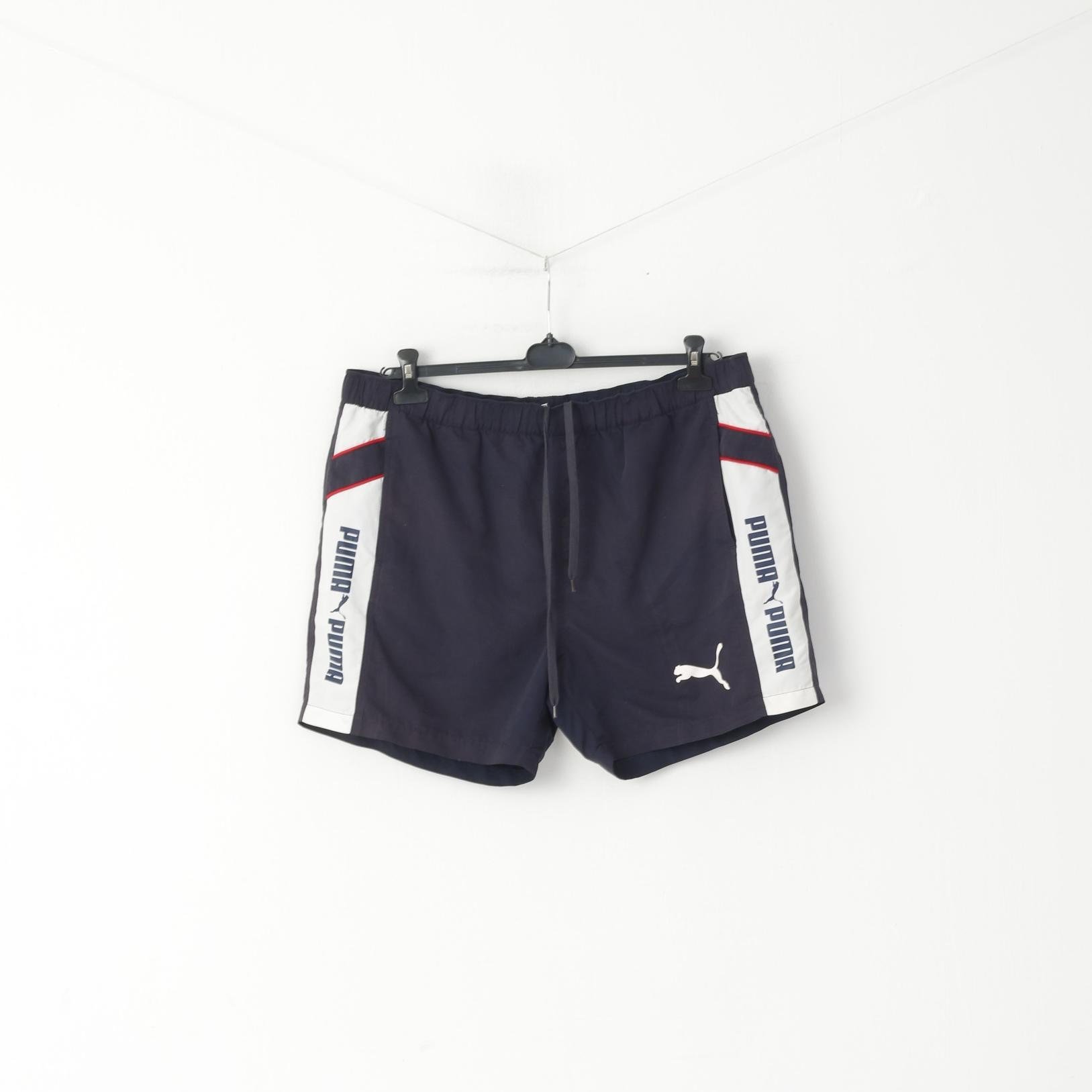 Puma Short XXL pour homme Bleu marine Sport doublé en maille avec cordon de serrage à la taille