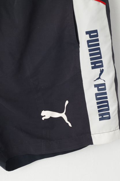 Pantaloncini Puma da uomo XXL blu scuro sportivi foderati in rete con coulisse in vita