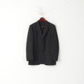 Aquascutum London Men 40 Blazer Grey Striped Wool Alfred Sayers Single Breasted Jacket