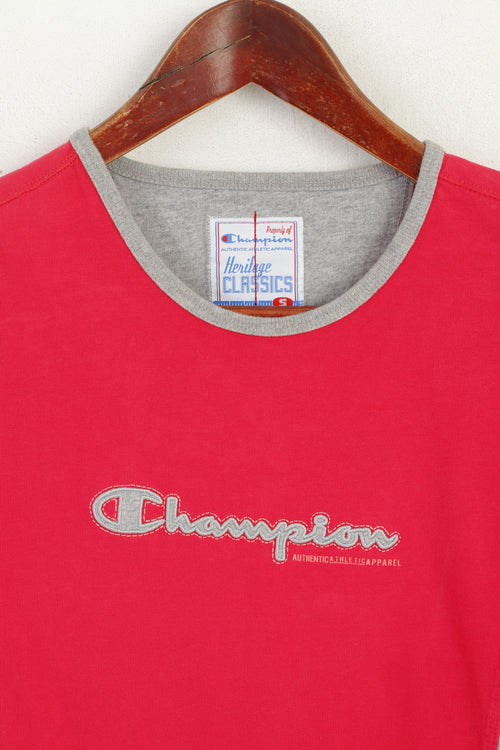 Champion Women S Shirt Raspberry Cotton Cropped Heritage Classics Sport Top