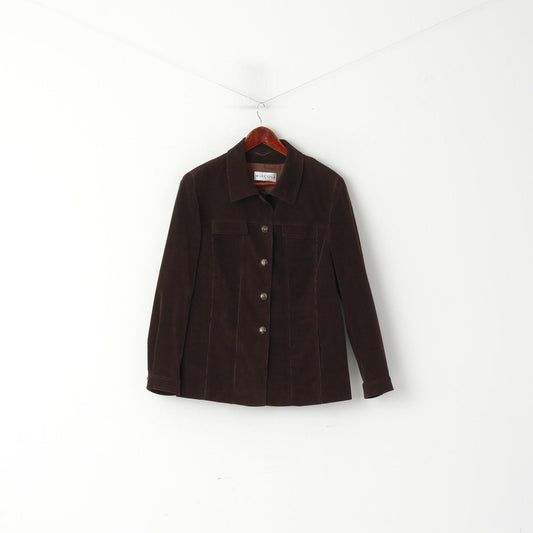 Marcona femmes 18 44 XL Blazer marron coton velours côtelé veste classique
