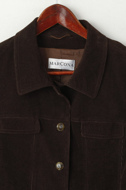 Marcona femmes 18 44 XL Blazer marron coton velours côtelé veste classique