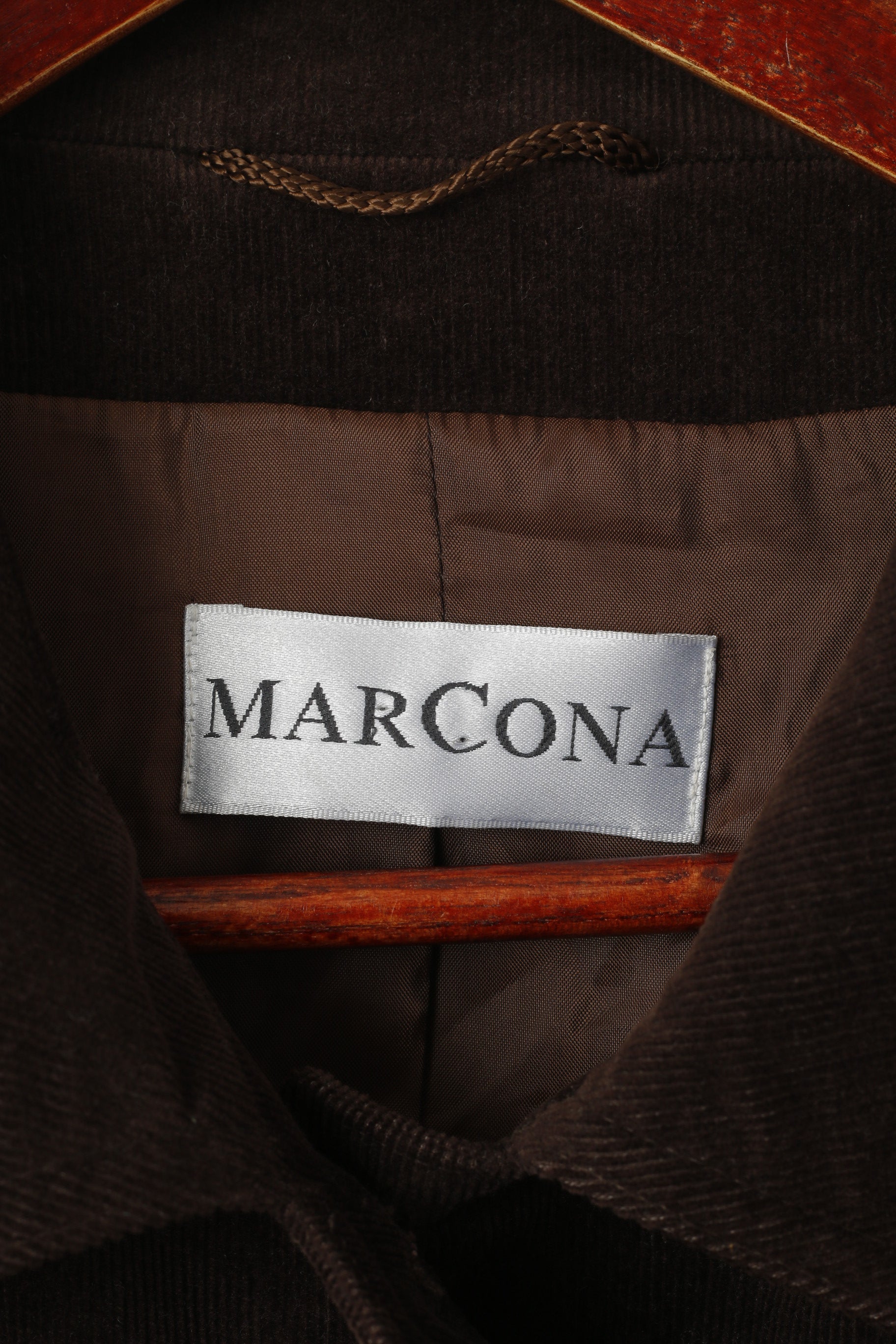 Marcona femmes 18 44 XL Blazer marron coton velours côtelé veste classique