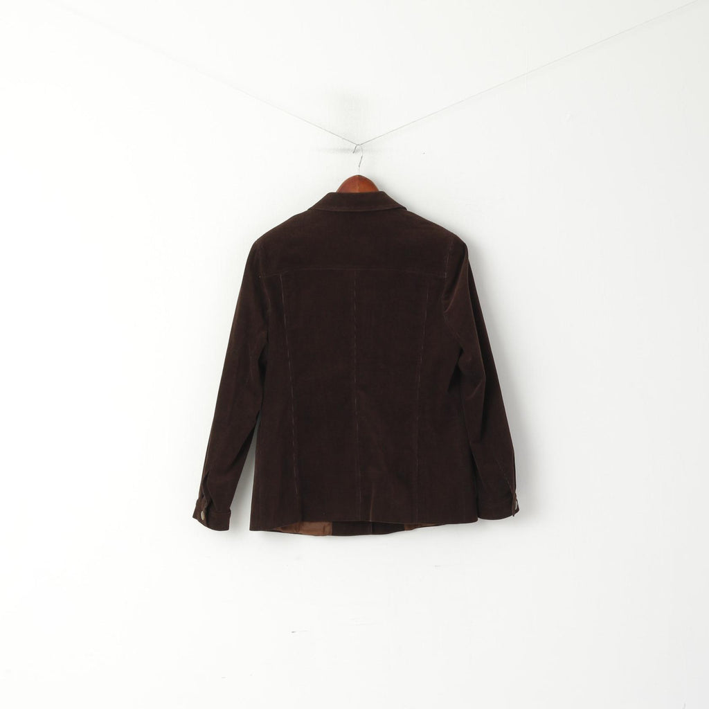 Marcona femmes 18 44 XL Blazer marron coton velours côtelé veste classique