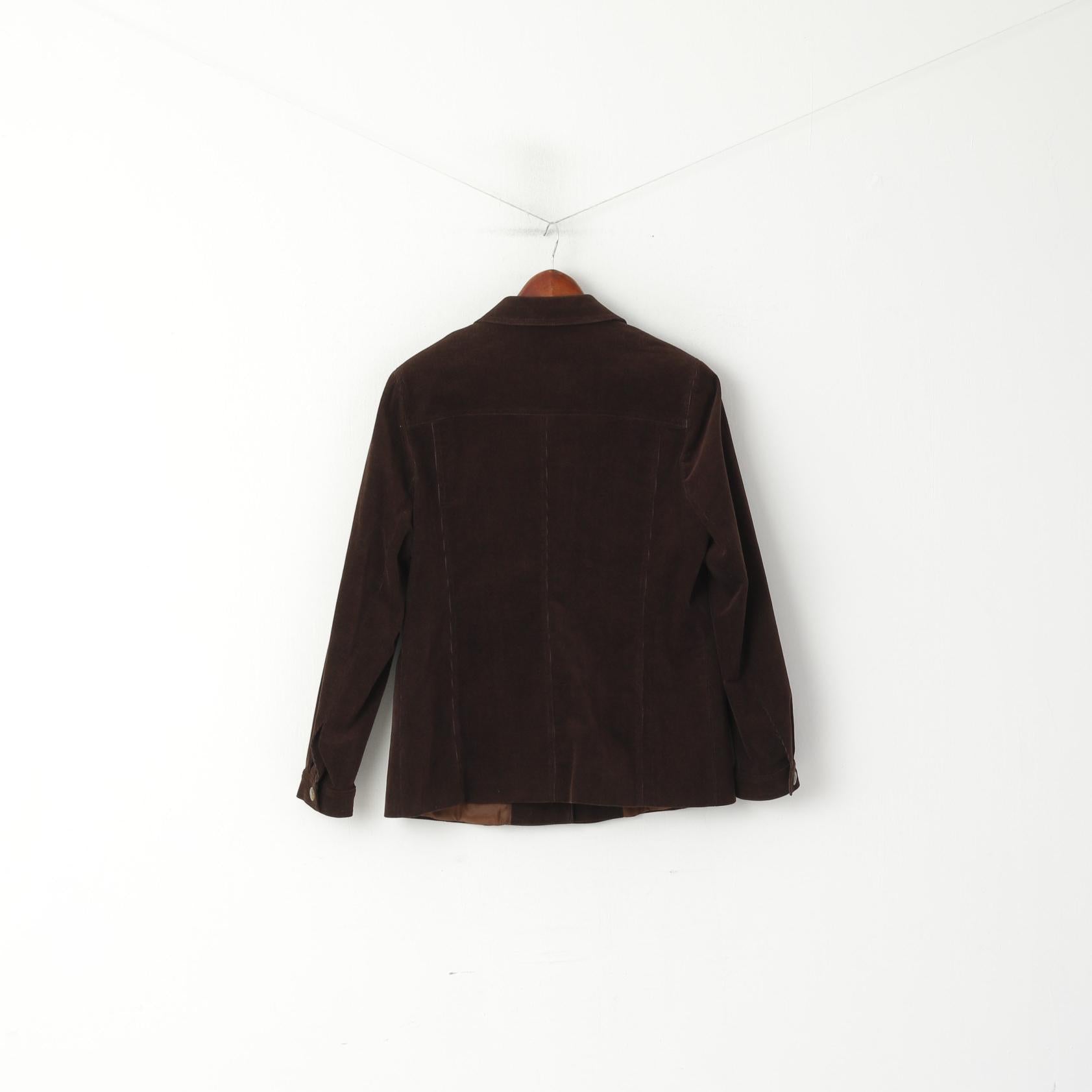 Marcona femmes 18 44 XL Blazer marron coton velours côtelé veste classique
