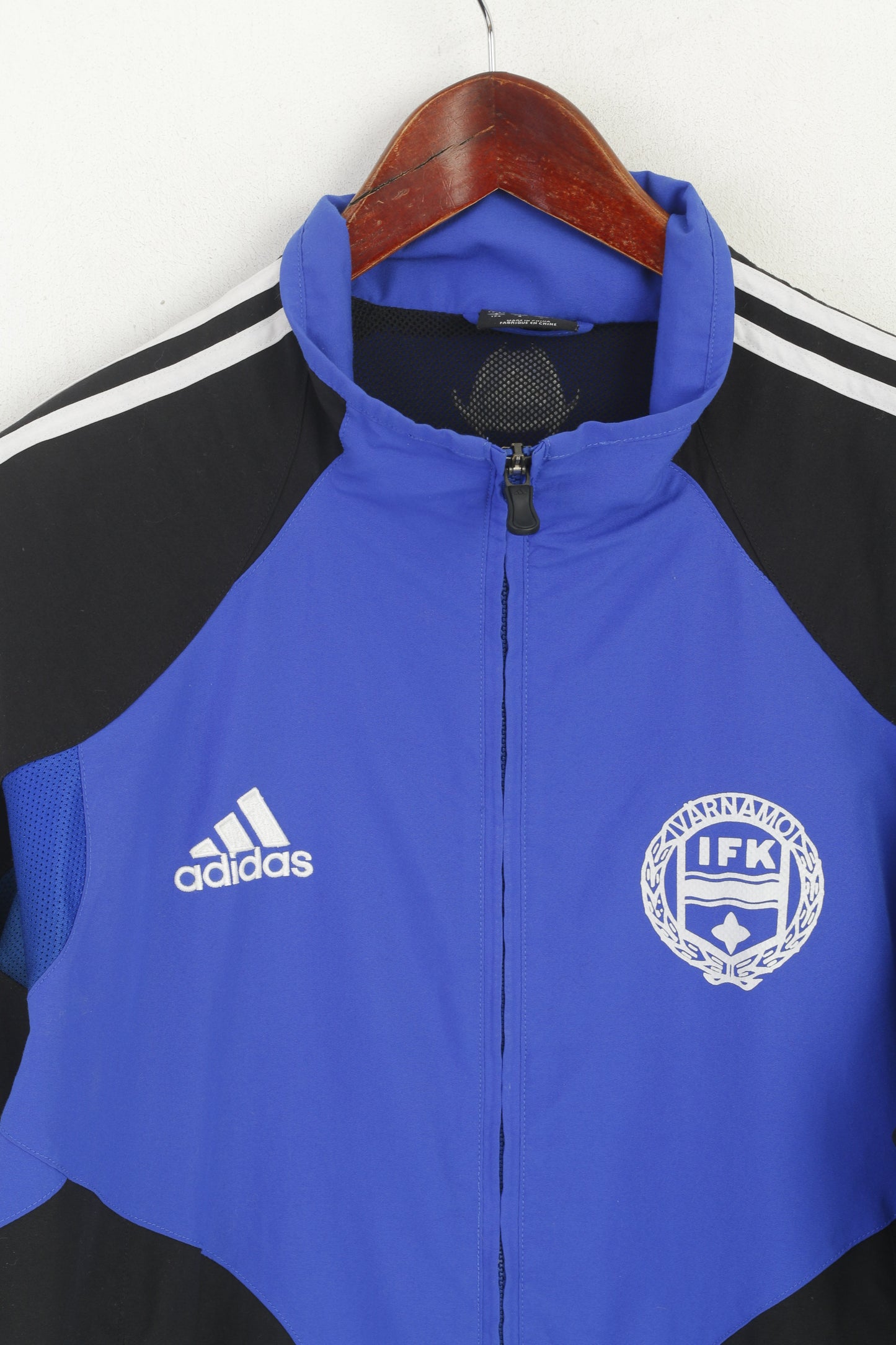 Adidas IFK Värnamo Men 38/40 M Jacket Blue Vintage Football Full Zipper Track Top