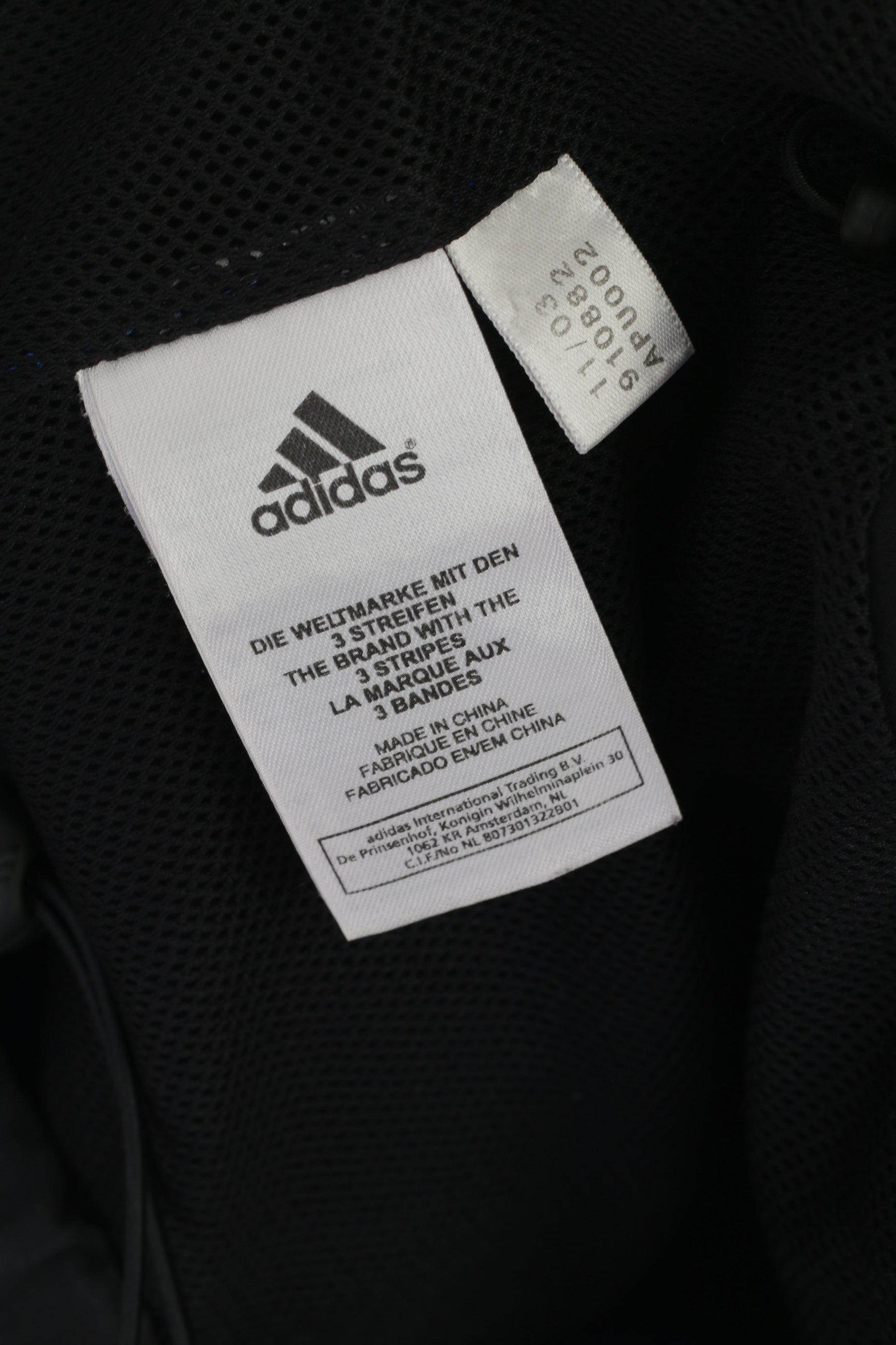 Giacca Adidas IFK Värnamo da uomo 38/40 M blu vintage da calcio con cerniera intera