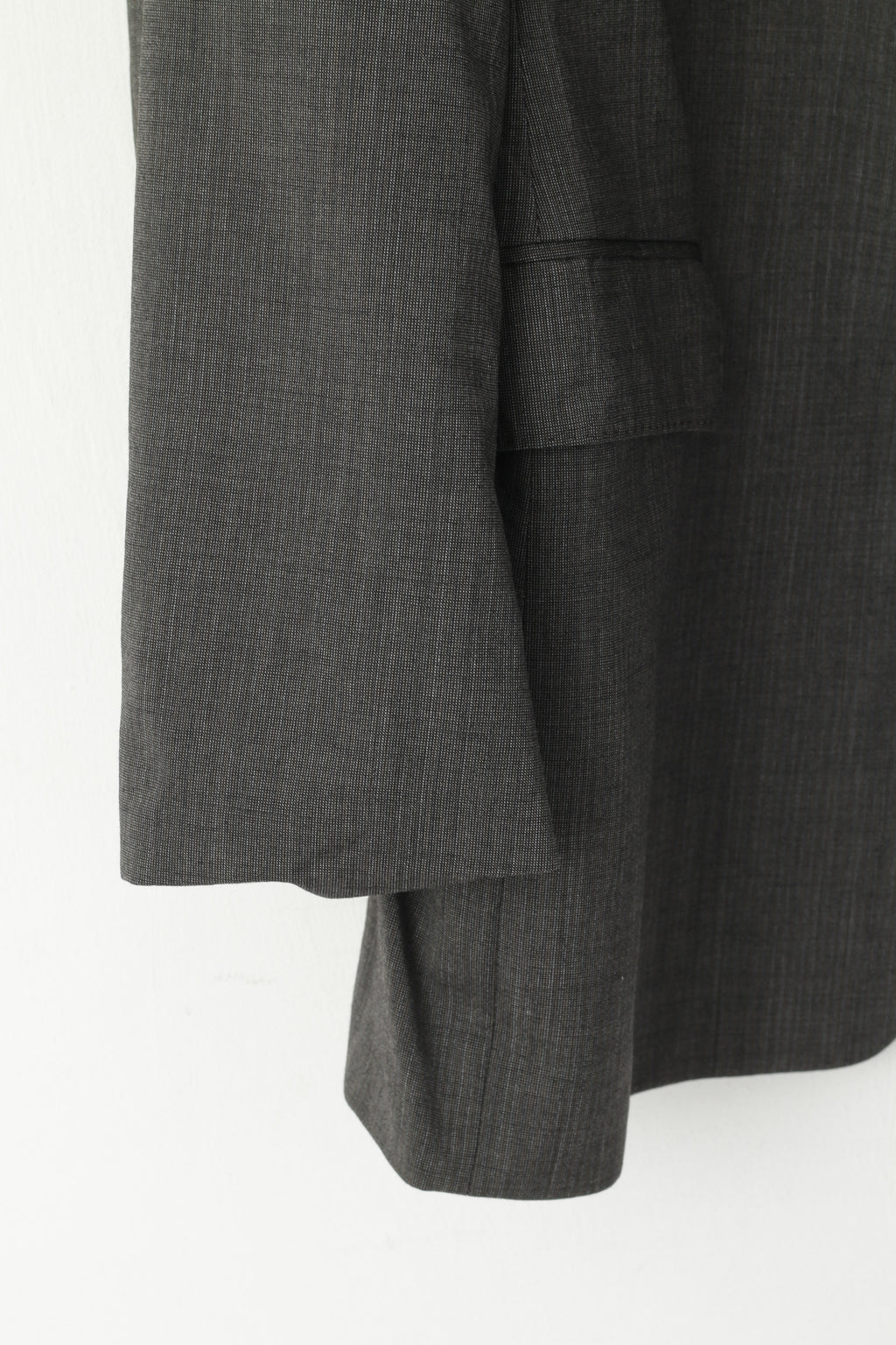 Max Calvin Men 27 44 Blazer Grey Vintage Australian Wool Single Breasted Shoulder Pads Jacket