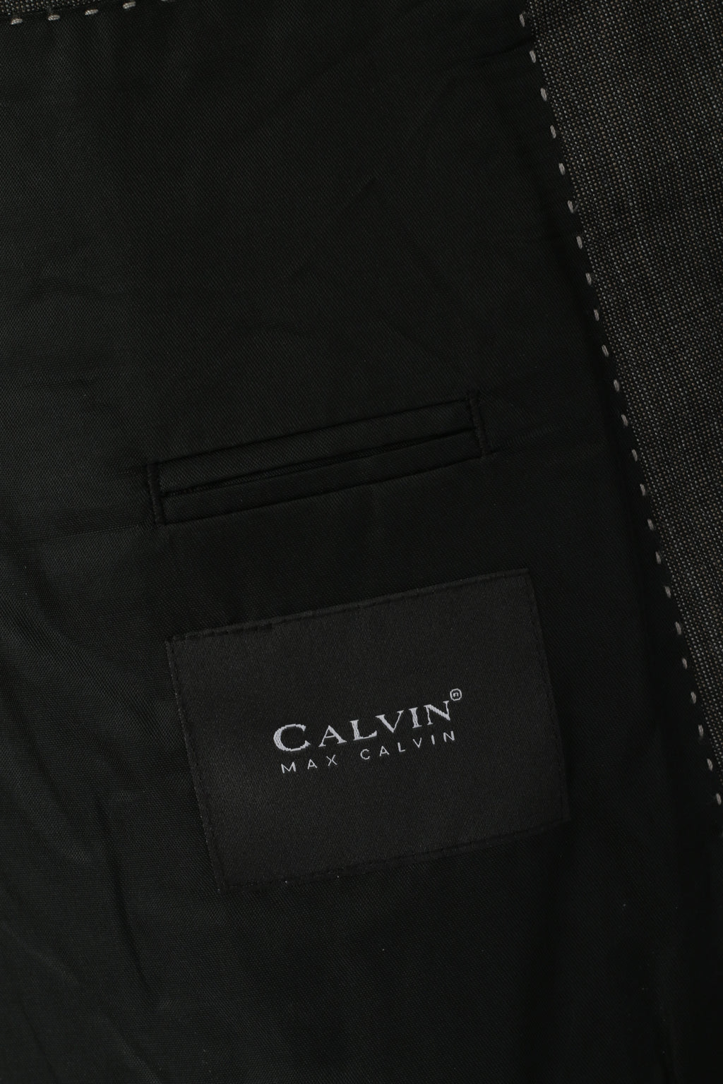 Max Calvin Men 27 44 Blazer Grey Vintage Australian Wool Single Breasted Shoulder Pads Jacket