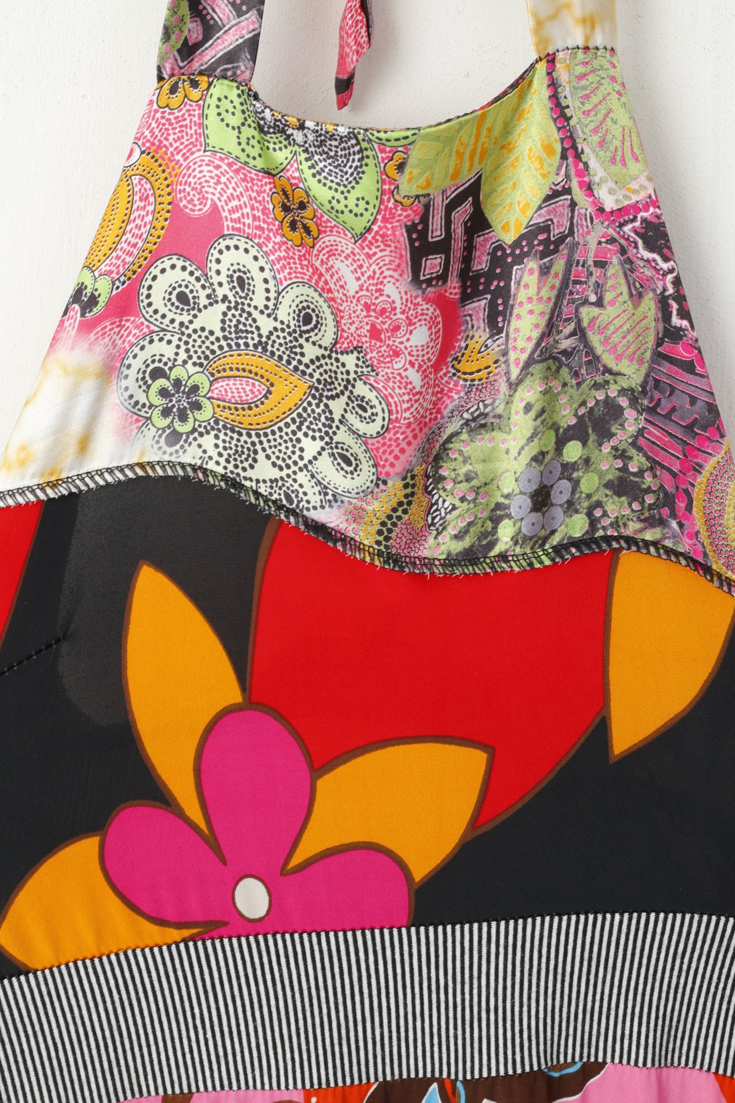 TU Women S Dress Multicoloured Floral Print Strapless Shiny Stretch Summer