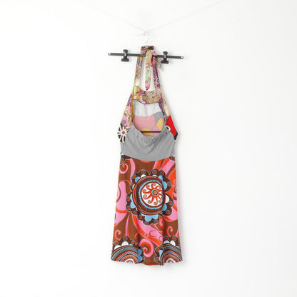TU Women S Dress Multicoloured Floral Print Strapless Shiny Stretch Summer