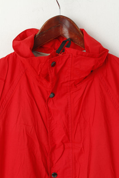 Helly Hansen Men S Jacket Red Vintage Lightweight Full Zipper Hooded Outdoor Unisex Top