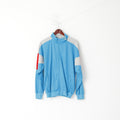 Felpa Adidas Uomo 52 L Felpa Turchese Lucida Retro Zip Up Training Oldschool