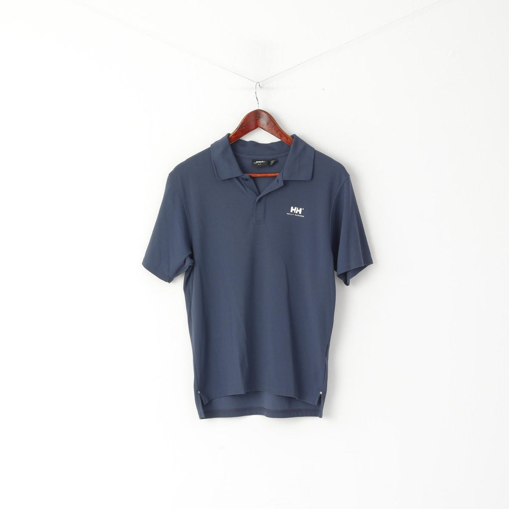 Helly Hansen Polo pour homme en nylon bleu marine avec logo HH Sailing uni à manches courtes