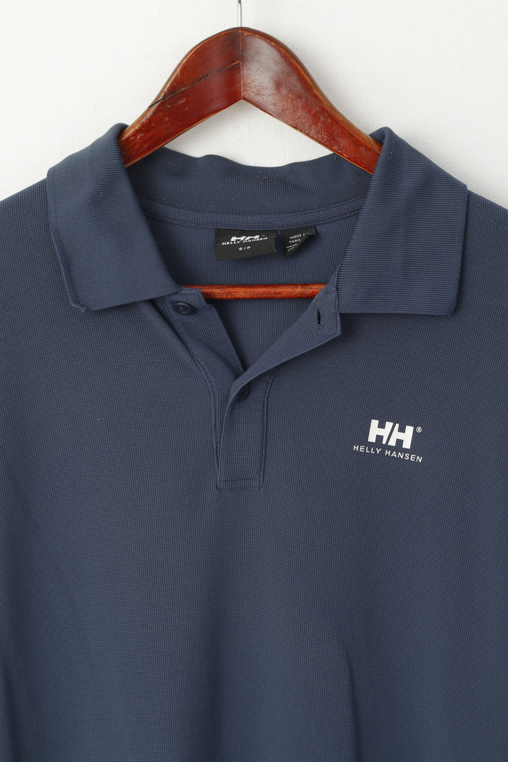 Helly Hansen Polo pour homme en nylon bleu marine avec logo HH Sailing uni à manches courtes