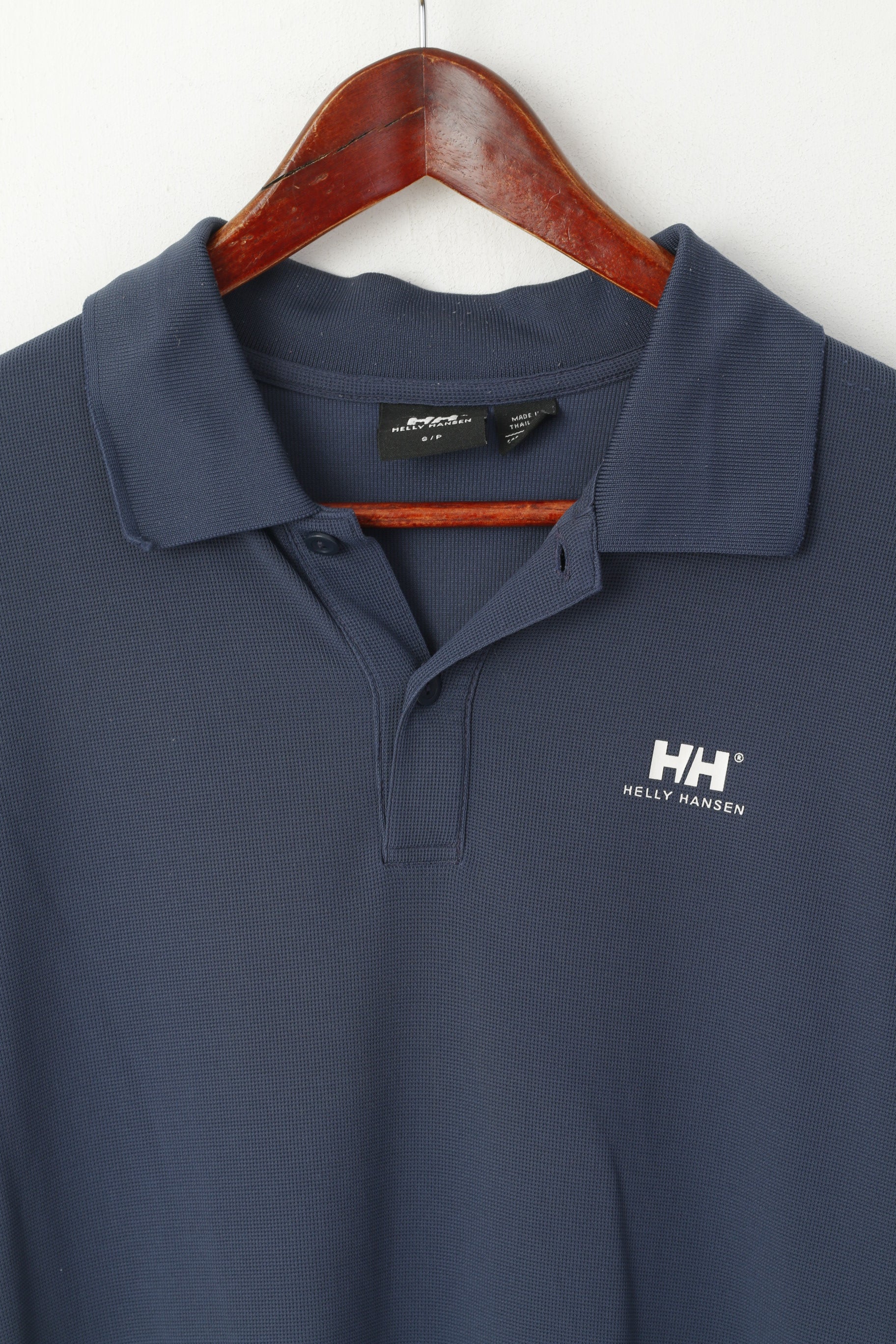 Helly Hansen Polo pour homme en nylon bleu marine avec logo HH Sailing uni à manches courtes