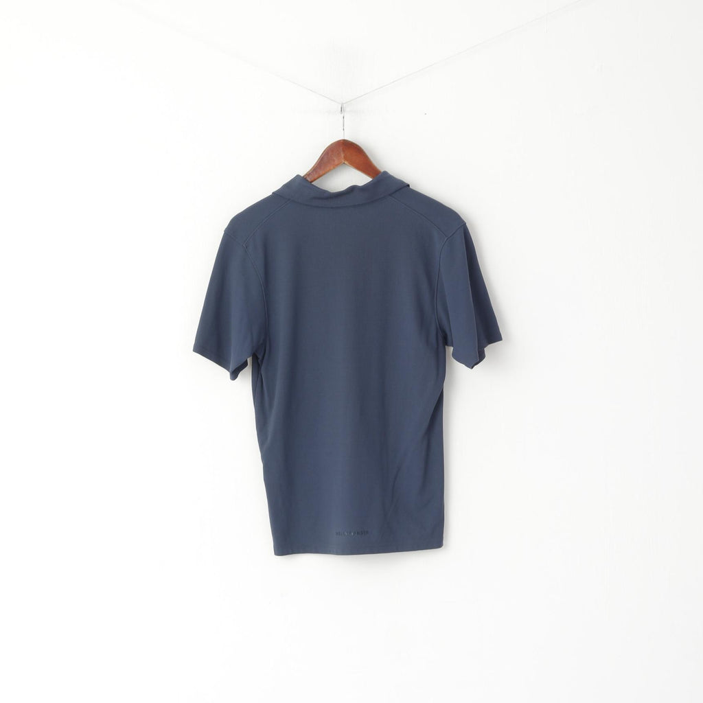 Helly Hansen Polo pour homme en nylon bleu marine avec logo HH Sailing uni à manches courtes