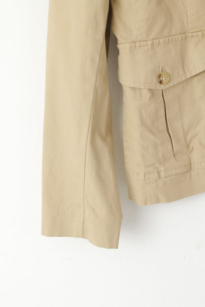LAUREN Ralph Lauren Donna 12 Blazer Giacca monopetto in cotone elasticizzato beige