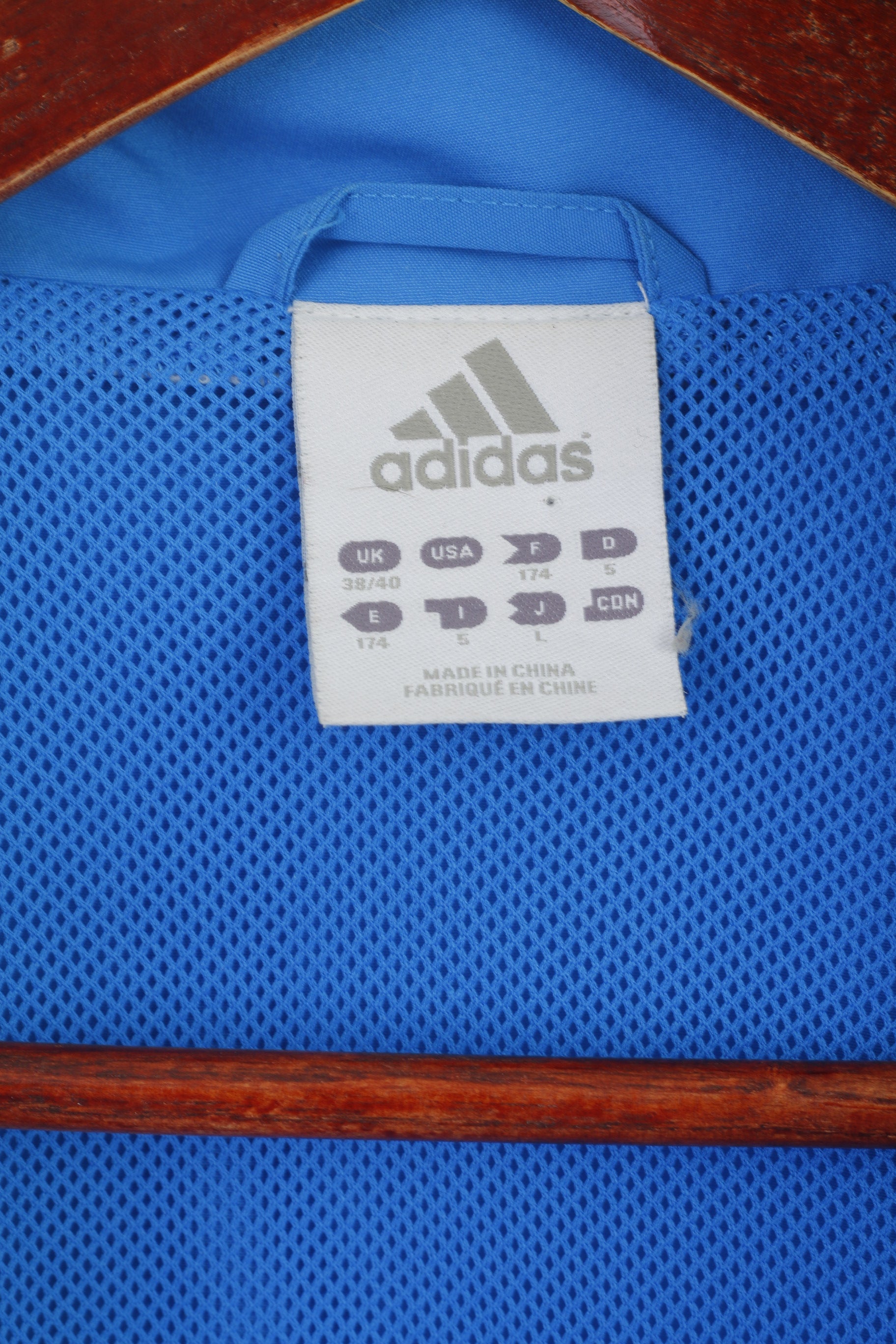 Adidas Olympique de Marsiglia Uomo M 174 Giacca da calcio blu con cerniera intera Sport Track Top