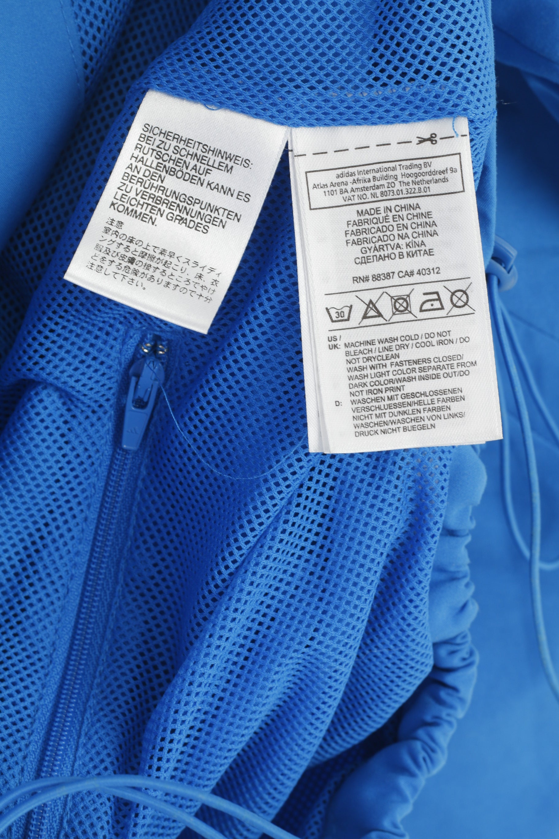 Adidas Olympique de Marsiglia Uomo M 174 Giacca da calcio blu con cerniera intera Sport Track Top