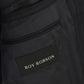 Roy Robson Men 38 Blazer Black Striped 100% Wool Italy Single Breasted Jacket