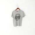 Cedar Wood State Men M Shirt Grey Cotton Grapic AC/DC Voltage Rock N Roll Top
