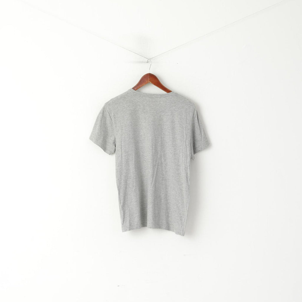 Cedar Wood State Men M Shirt Grey Cotton Grapic AC/DC Voltage Rock N Roll Top