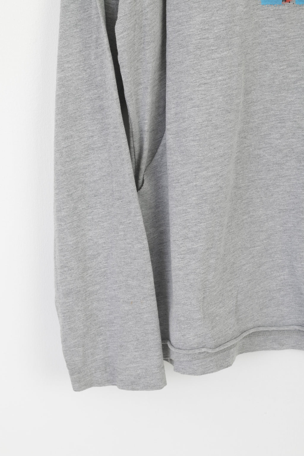 Nike Women M Shirt Gray Cotton Dance I AM A ROLE MODEL Long Sleeve Vintage Top