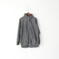 Loffler Hommes XXL Veste Gris Brillant Nylon Sportswear Fermeture Éclair Complète Oldschool Top