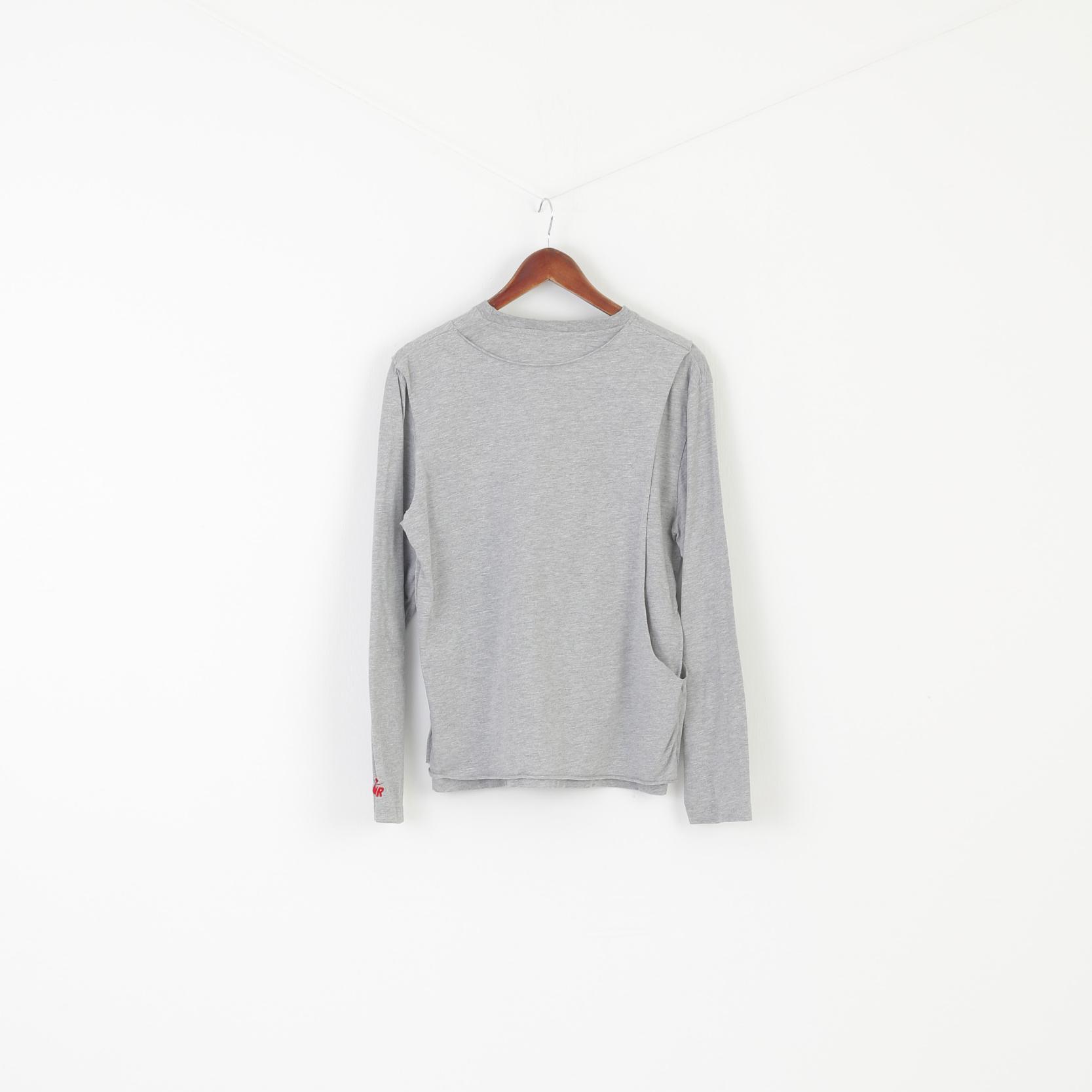 Nike Women M Shirt Gray Cotton Dance I AM A ROLE MODEL Long Sleeve Vintage Top