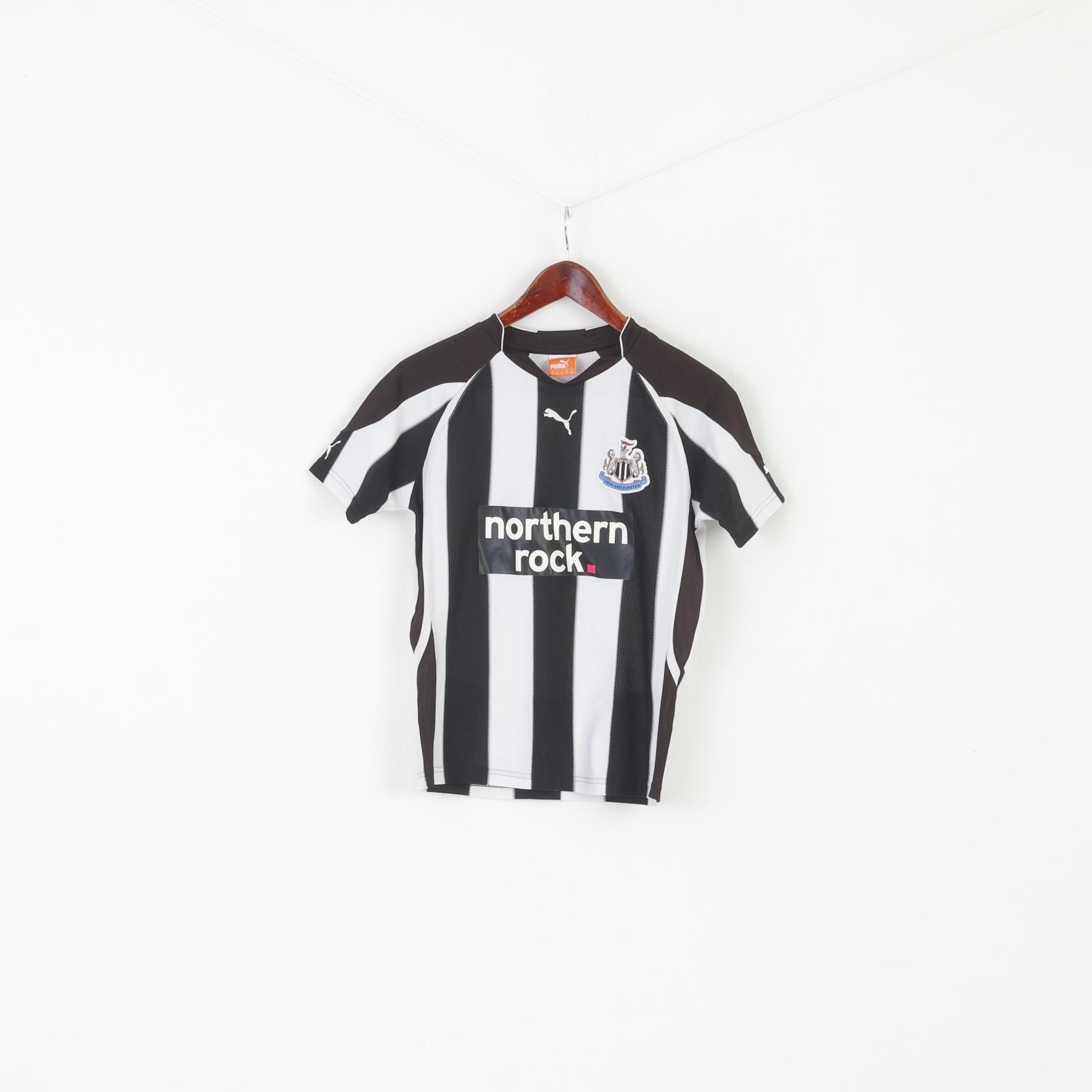 Puma Newcaste United Boys 152 YL Shirt White Black Football Jersey Choper 4 Top