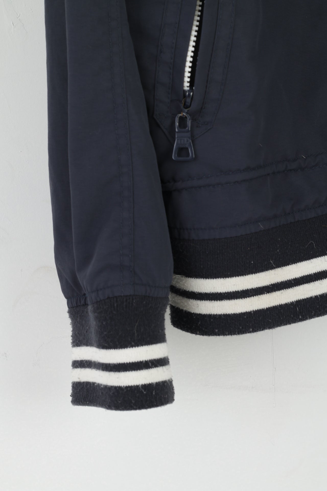 Tom Tompson Men 3XL (2XL) Jacket Navy Nylon Zip Up Detroit Tigers Champion Baseball