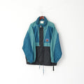 Jeantex Veste en nylon vert pour homme 46/48 XL avec capuche cachée et fermeture éclair complète