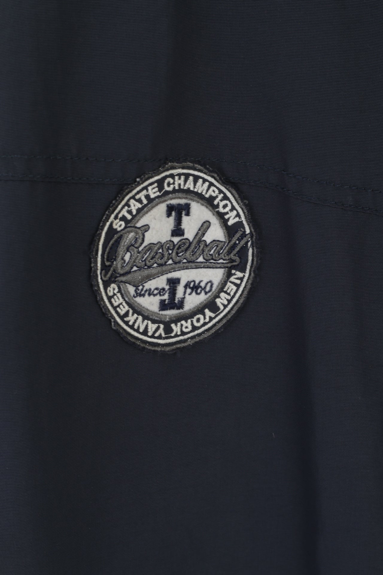 Tom Tompson Men 3XL (2XL) Jacket Navy Nylon Zip Up Detroit Tigers Champion Baseball